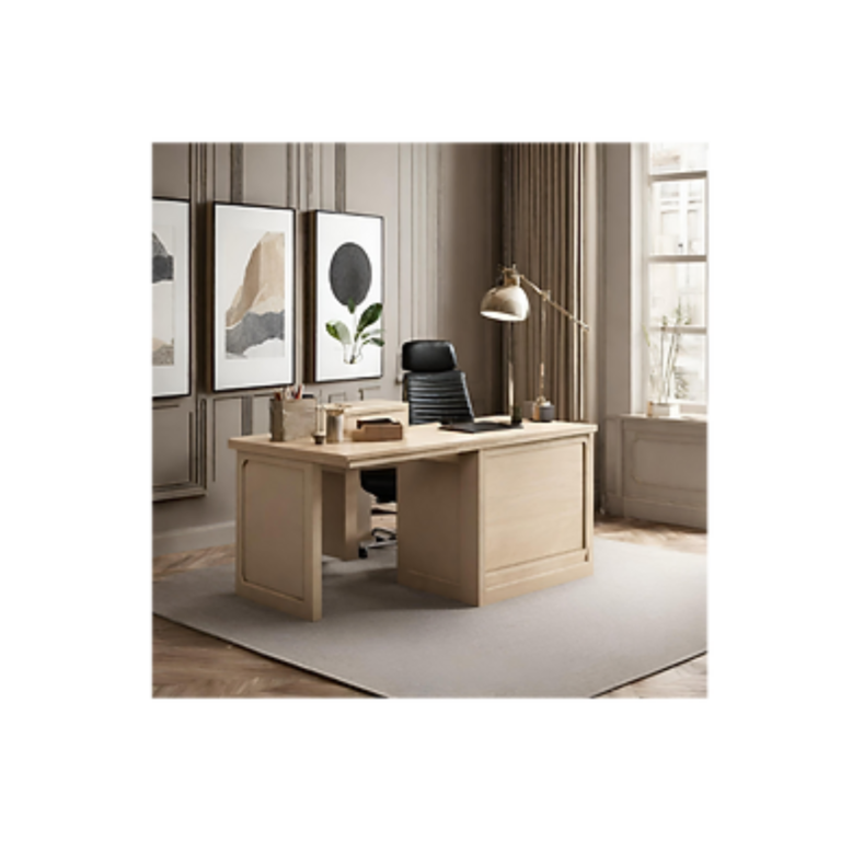 Subtle Beige Wooden Office Desk